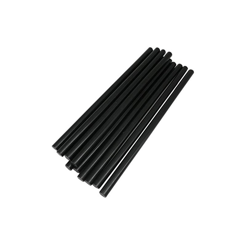 TRENDBOX Pack of 10 Black 11mmx270mm - Hot Melt Glue Sticks Strips Melting Adhesive for Handmade Craft DIY Home Office Project Craftwork Fix & Repairs